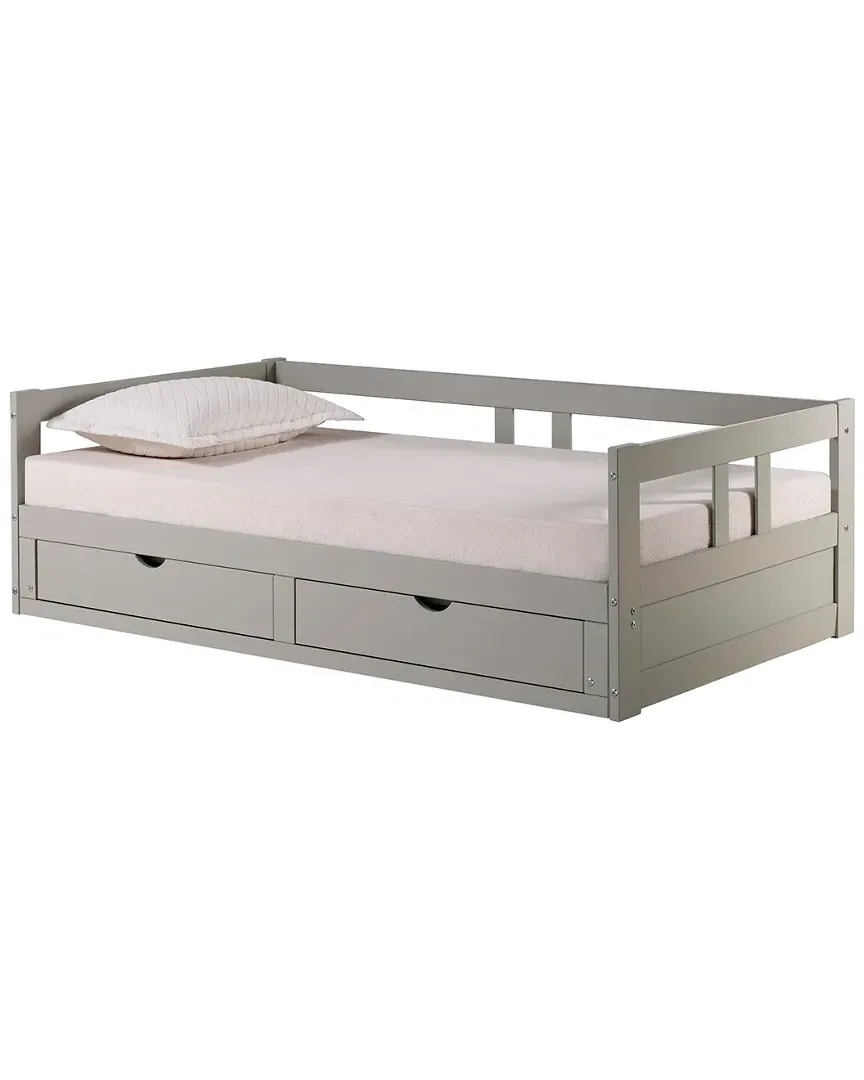 Melody Twin to King Extendable Day Bed with Storage - Grey