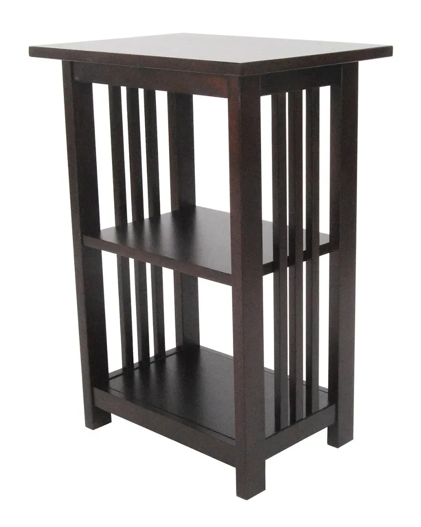 Mission 2 Shelf End Table - Espresso, Hardwood image