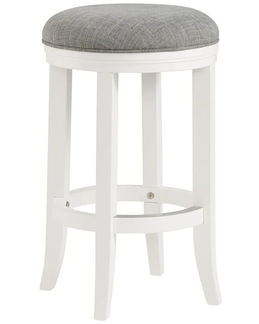 Natick Counter Height Stool - White, Rubberwood