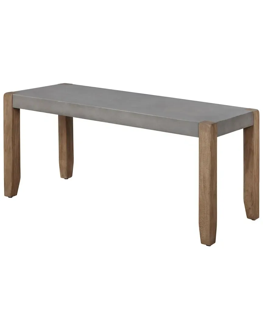Newport 40In Bench - Concrete Grey, Faux Concrete image