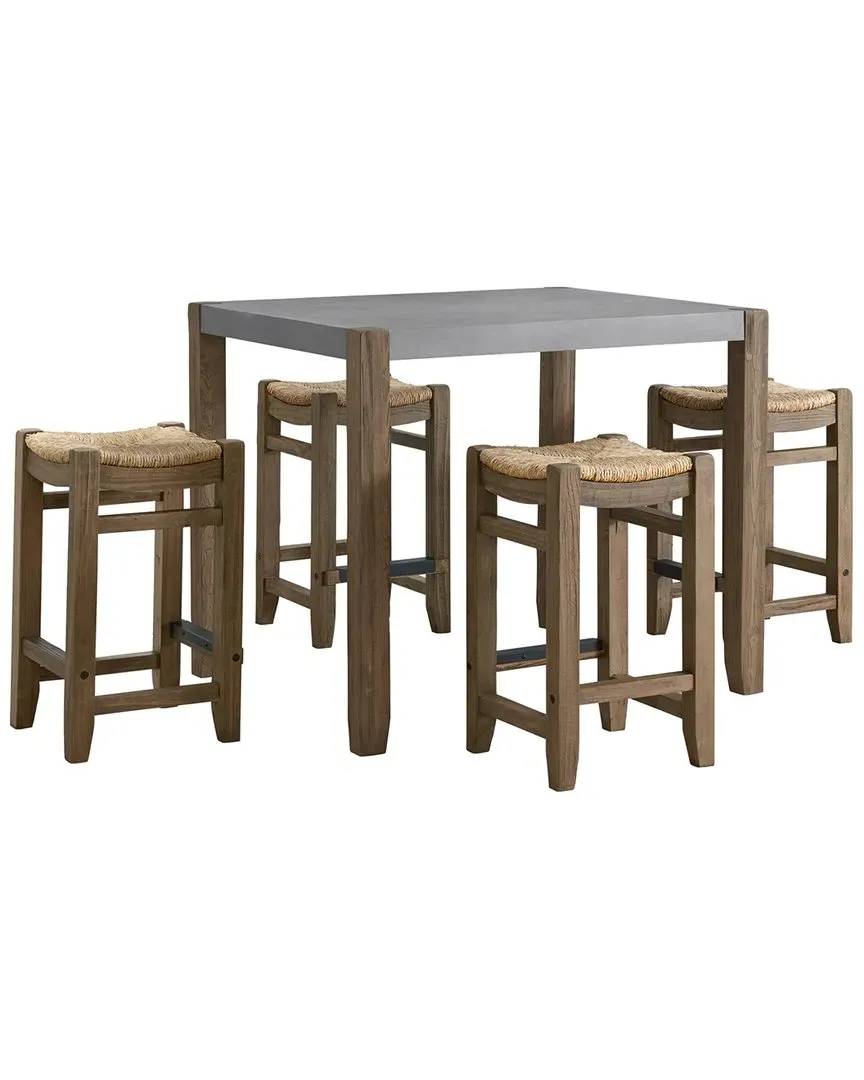 Newport 5-Piece Counter Height Dining Set - Concrete Grey