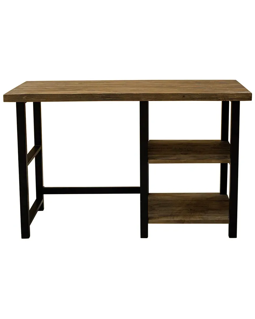 Pomona 48in Desk with 2 Shelves - Birch Wood