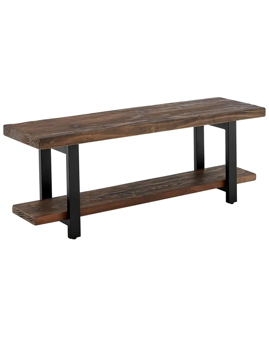 Pomona Bench with Storage - Natural, Pine Wood