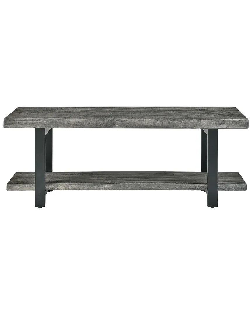 Pomona Bench with Storage - Slate Grey, Pine Wood