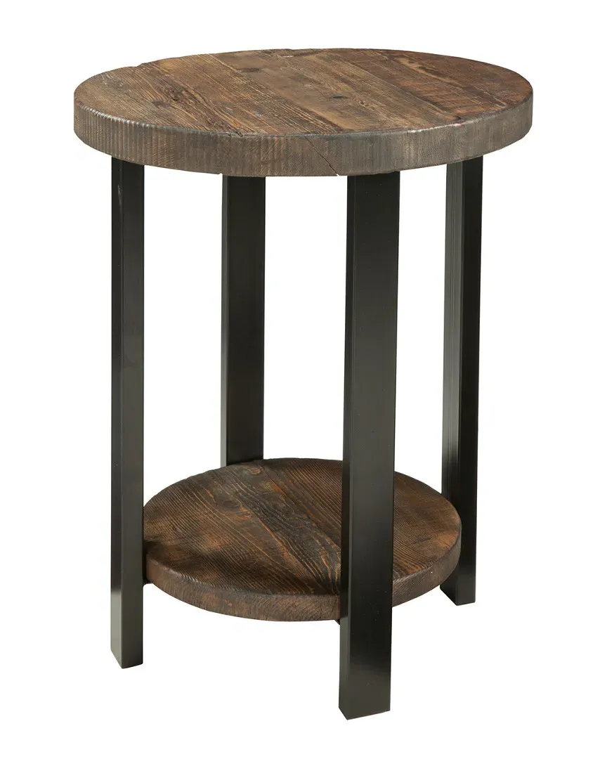 Pomona Round End Table - Natural, Pine Wood image