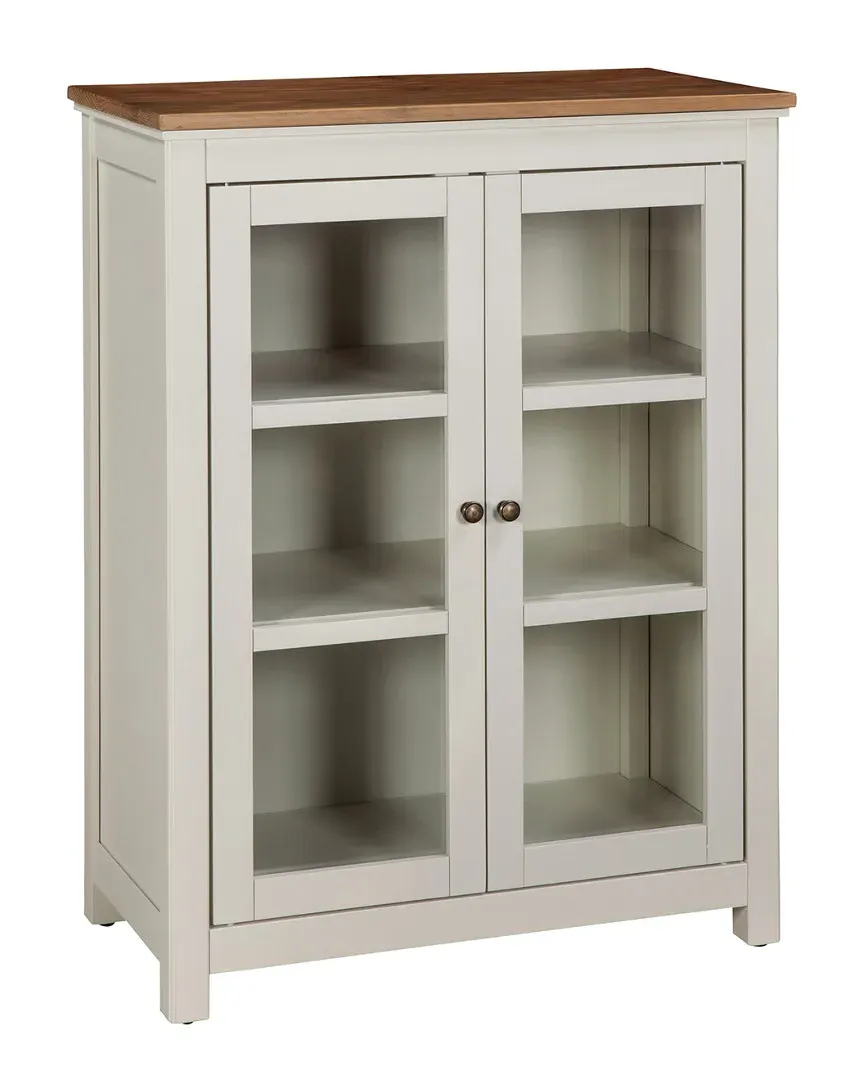Savannah Pie Safe Cabinet - Ivory, Pine image