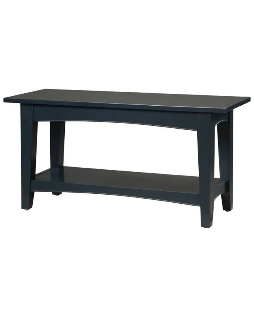 Shaker Cottage Bench with Shelf - Charcoal Grey image
