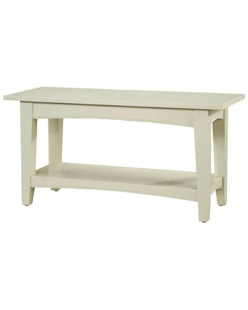Shaker Cottage Bench with Shelf - Sand