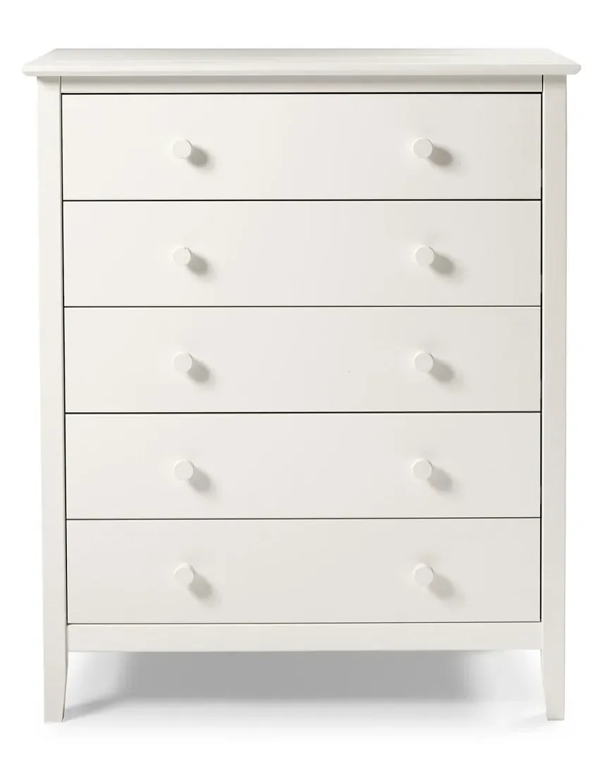 Simplicity 5-Drawer Chest - White, Pine image