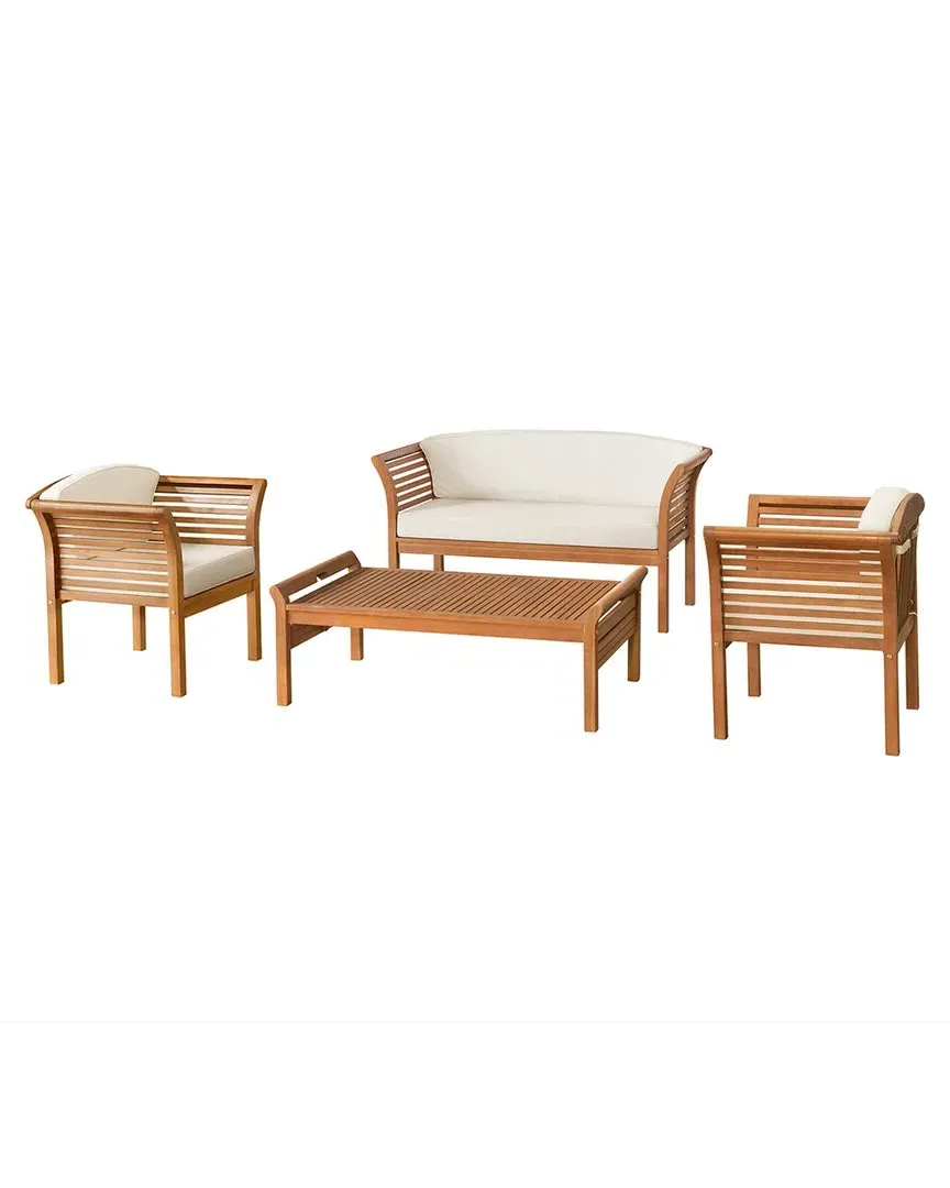 Stamford Complete Outdoor Furniture Set - Natural, Eucalyptus