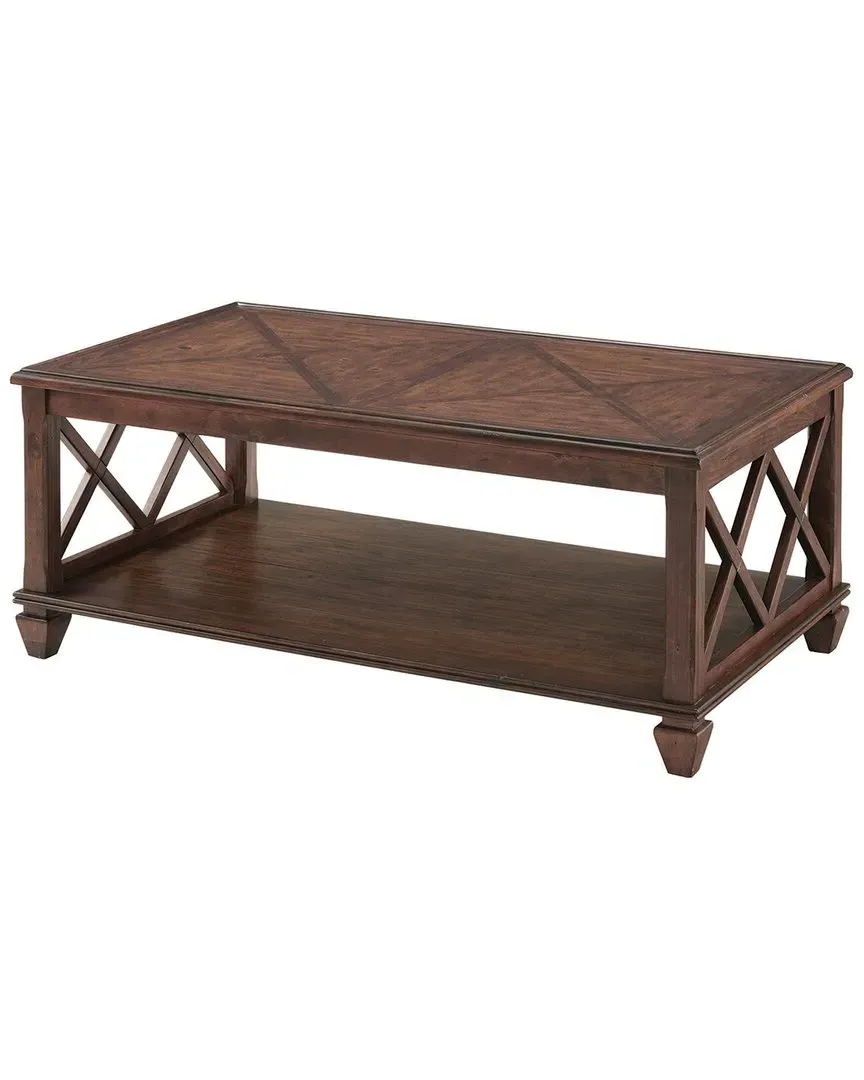 Stockbridge Coffee Table with Shelf - Cherry, Pine Wood image