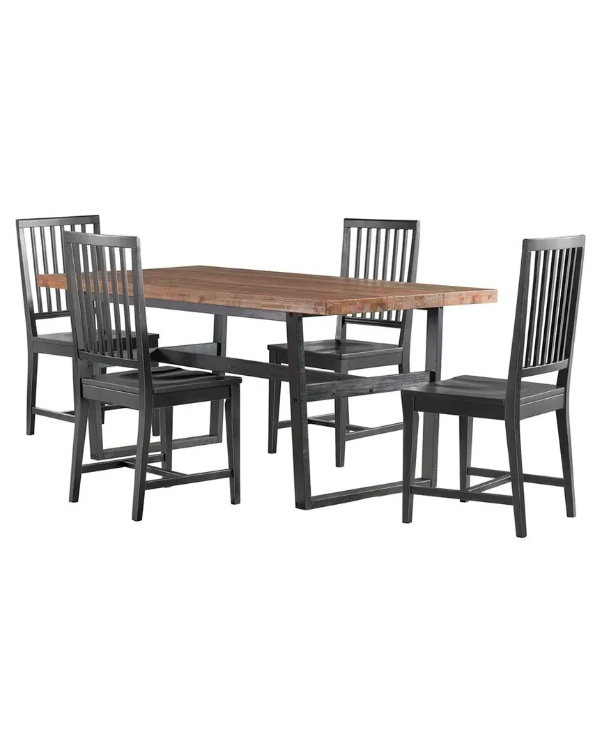 Walden 72In Dining Table with 4 Chairs Set - Natural, Cedar image