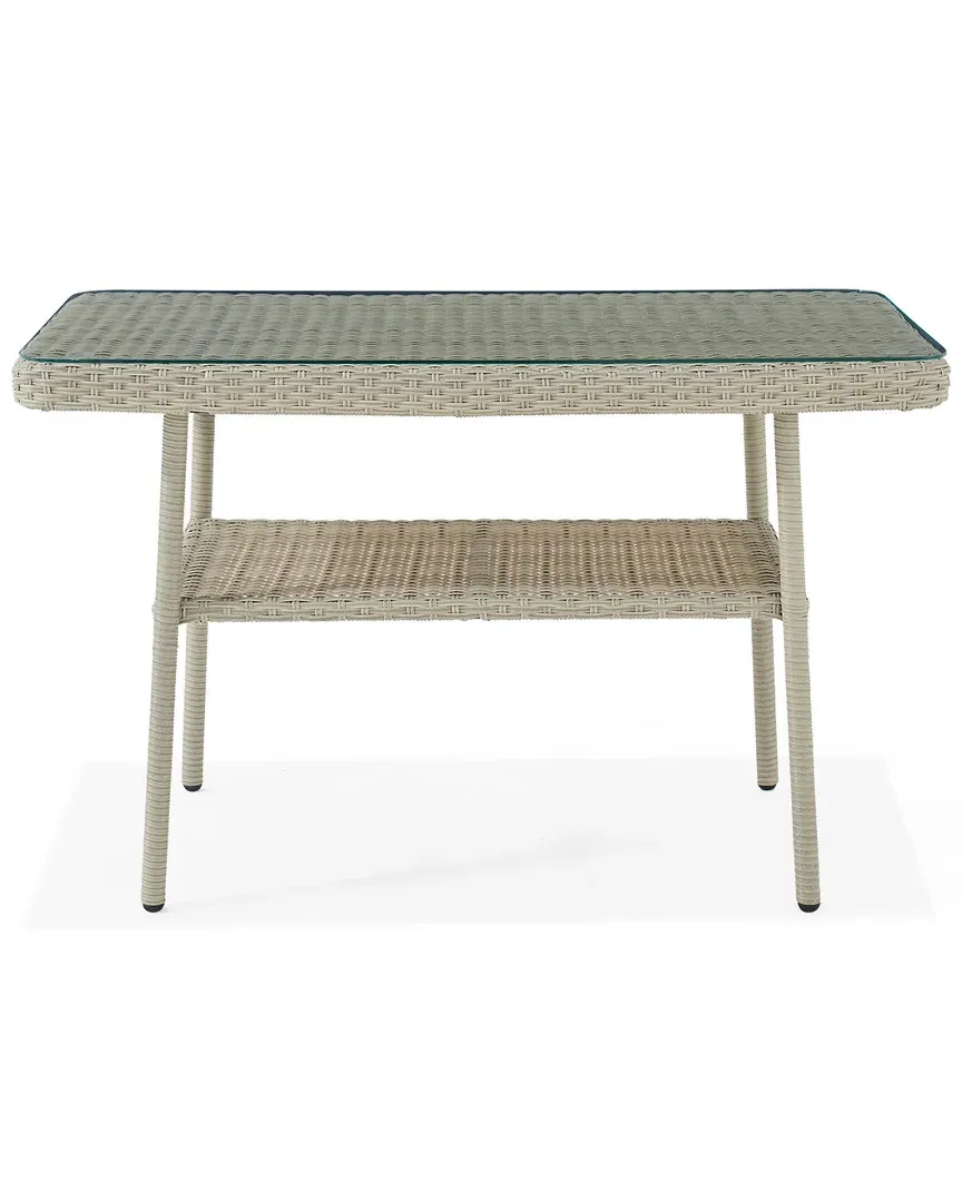 Windham All-Weather Wicker Outdoor Cocktail Table - Grey