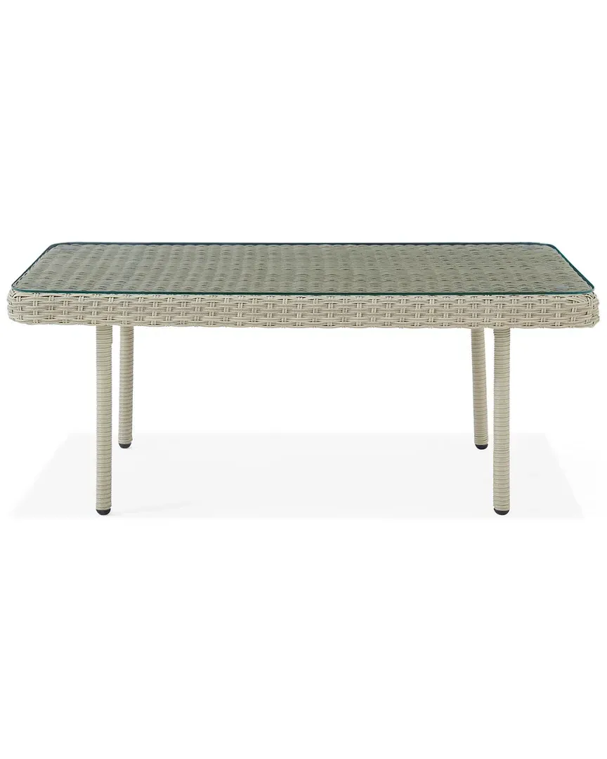 Windham All-Weather Wicker Outdoor Coffee Table - Grey image