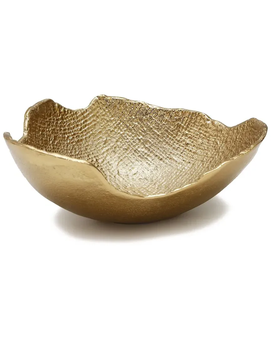 10In Gold Bark Raw Edged Bowl - Gold, Stainless Steel image