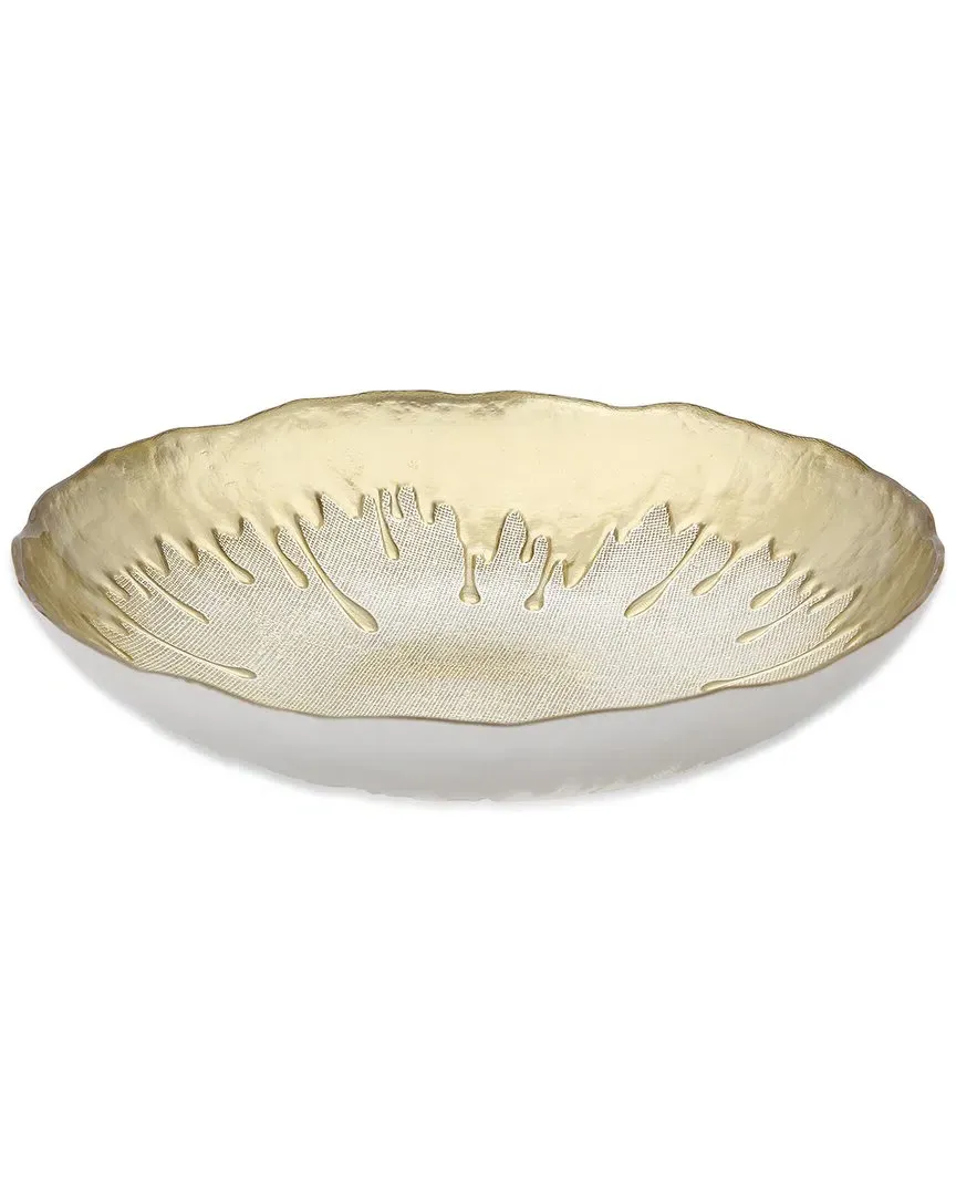 11.75in Salad Bowl - Gold Dipped image
