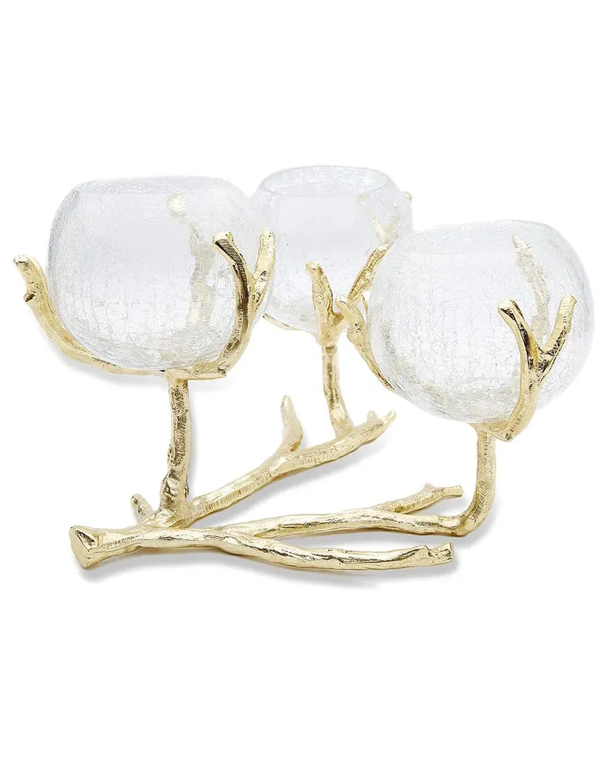 3 Branch Centerpiece - Gold, Glass image