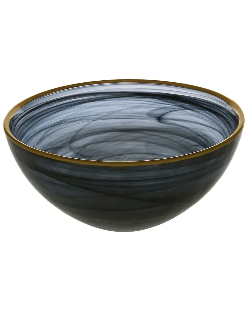 Alice Pazkus Dessert Bowl - Black, Alabaster Glass image