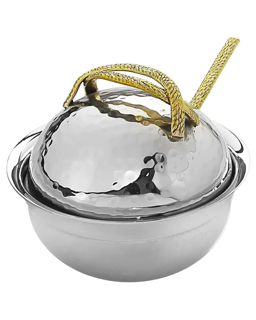 Alice Pazkus Honey Dish with Handles - Silver, Stainless Steel image