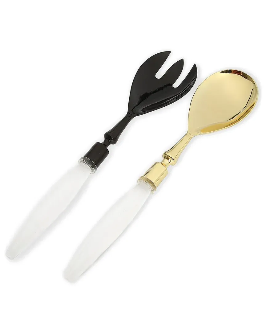 Alice Pazkus Salad Server Set - Multi, Acrylic image