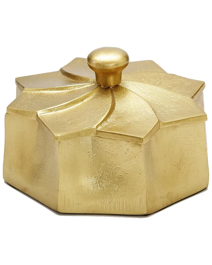 Flower Shaped Jar - Gold, Stainless Steel image