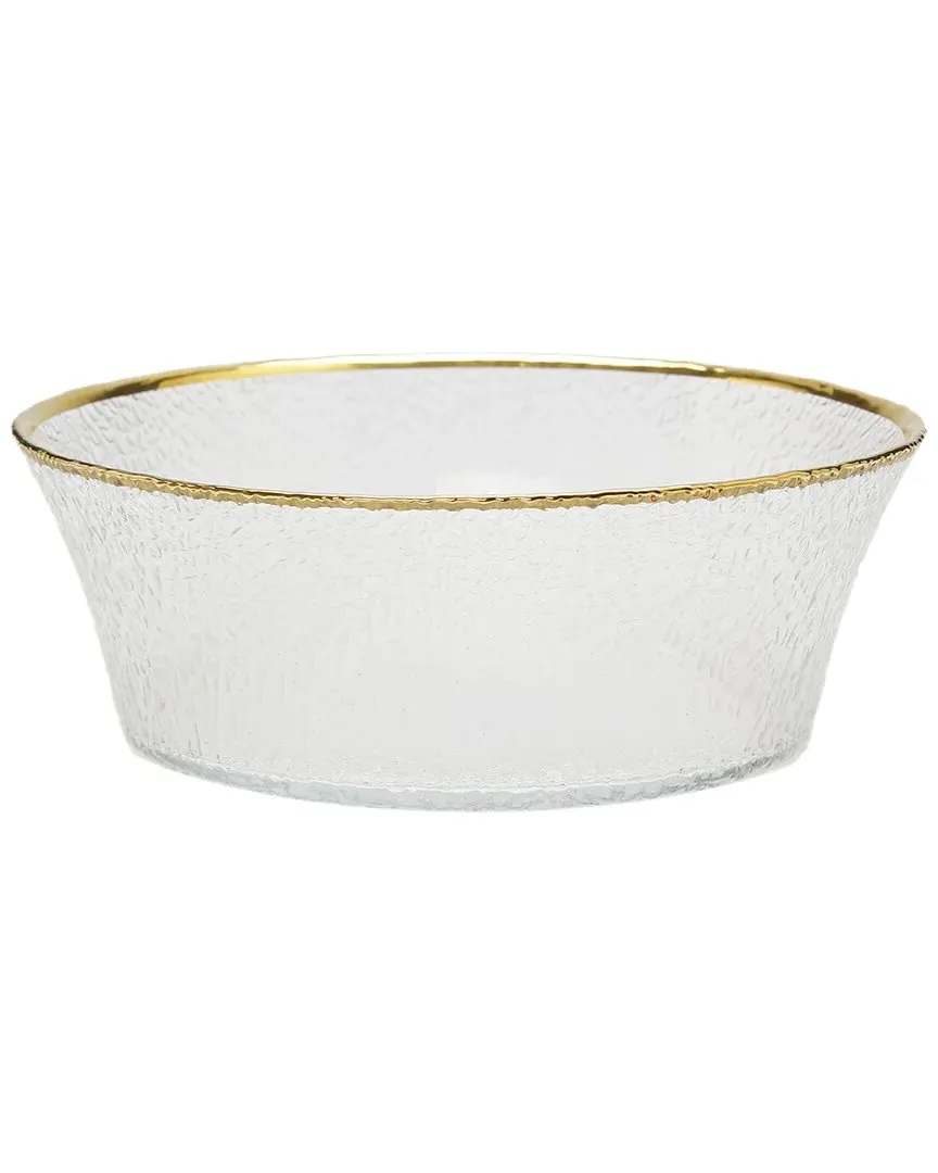 Pebbled Glass Bowl - Gold image