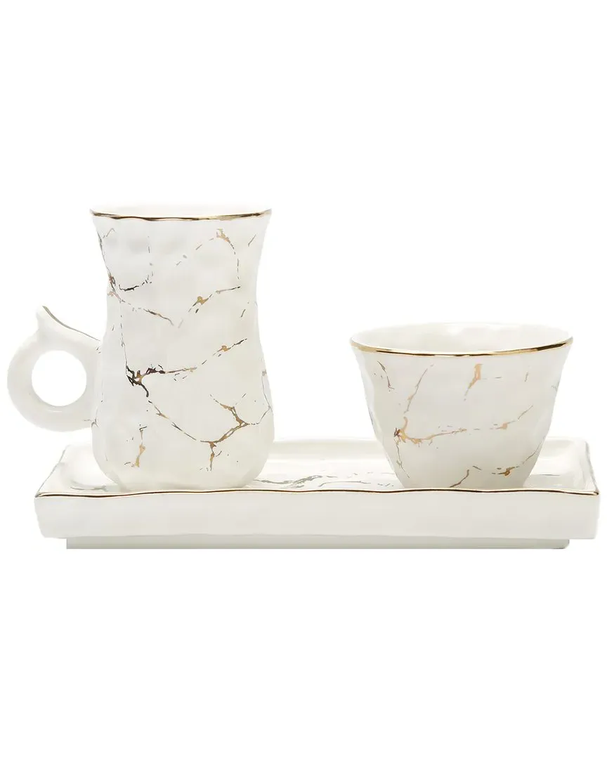 Porcelain Tea Set - White image