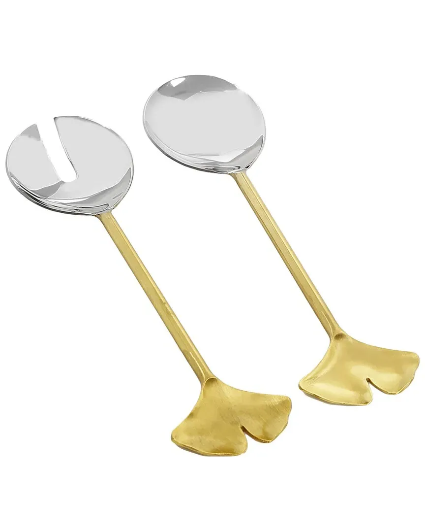 Salad Servers Set of 2 - Gold image