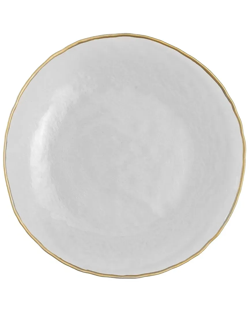 Set of 4 Chargers with Rim - Gold