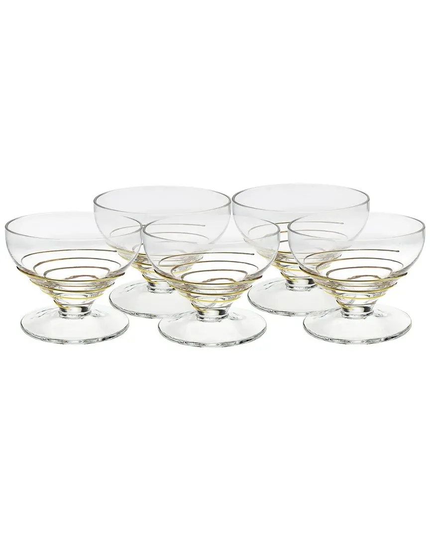 Set of 6 Dessert Bowls - Gold image