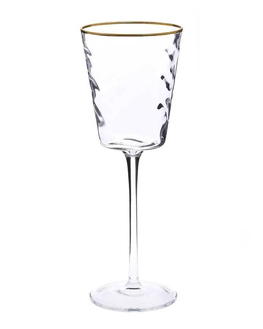 Set of 6 Pebble Water Glasses - Gold, Glass