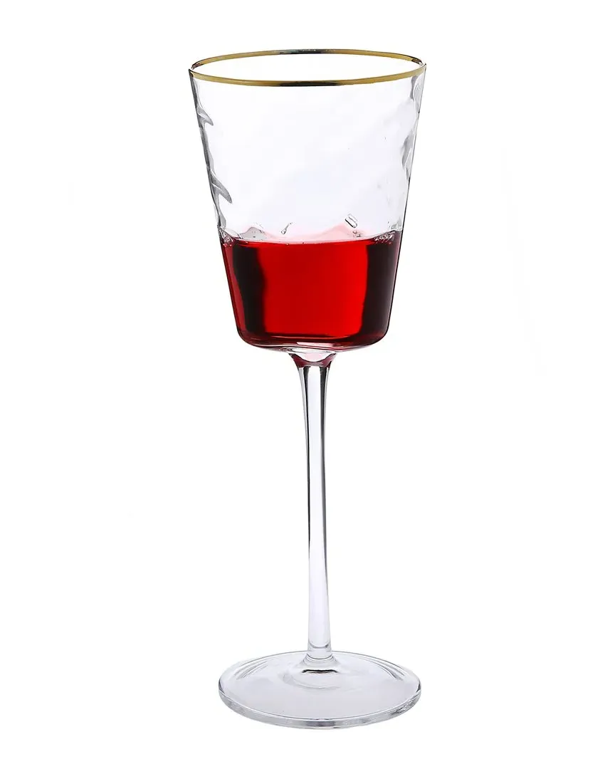 Set of 6 Pebble Wine Glasses - Gold, Glass image