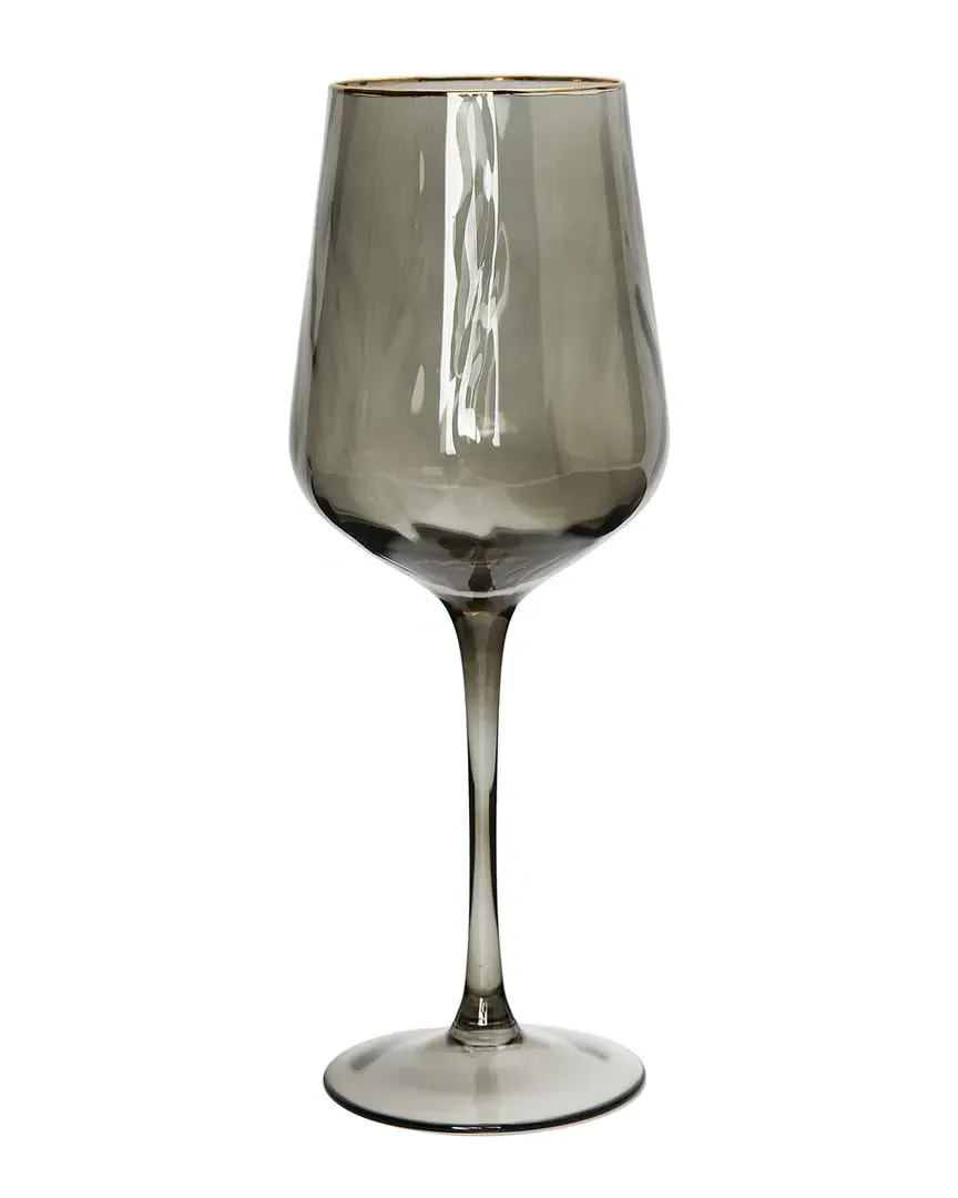 Set of 6 Smoked Wine Glasses - Glass