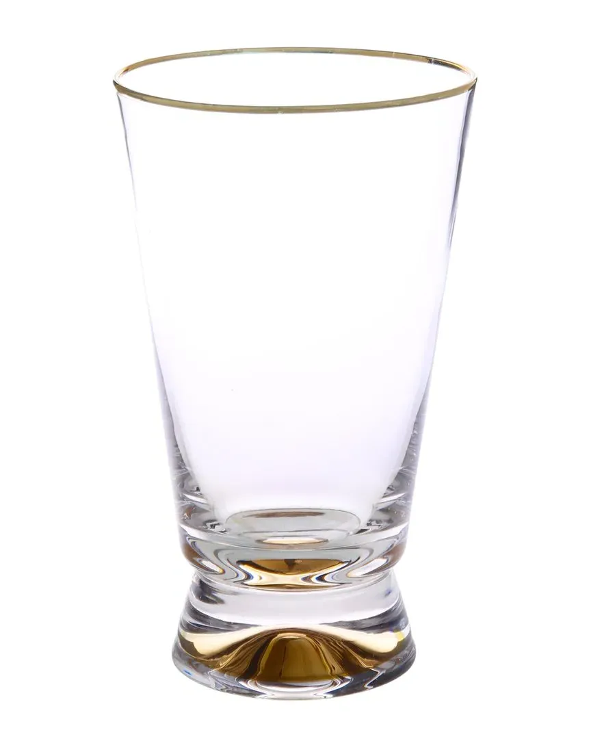 Set of 6 Tumblers - Gold, Glass image