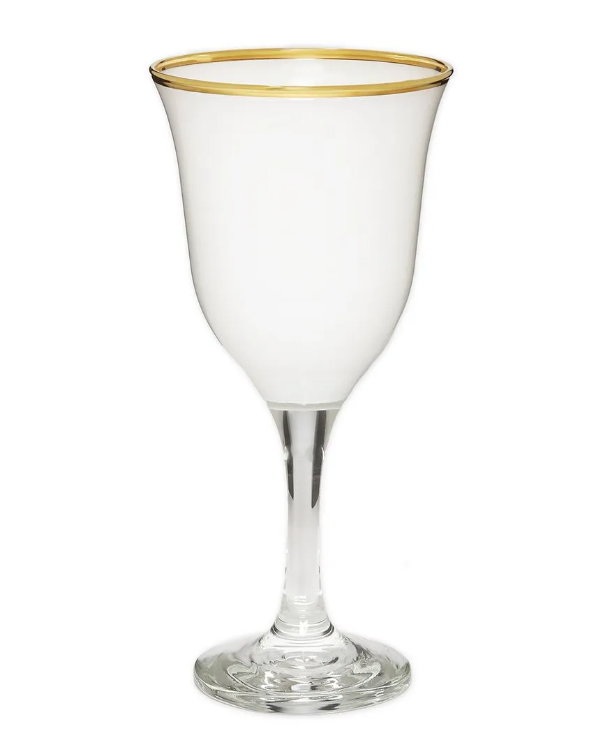 Set of 6 Water Glasses - Gold, Glass