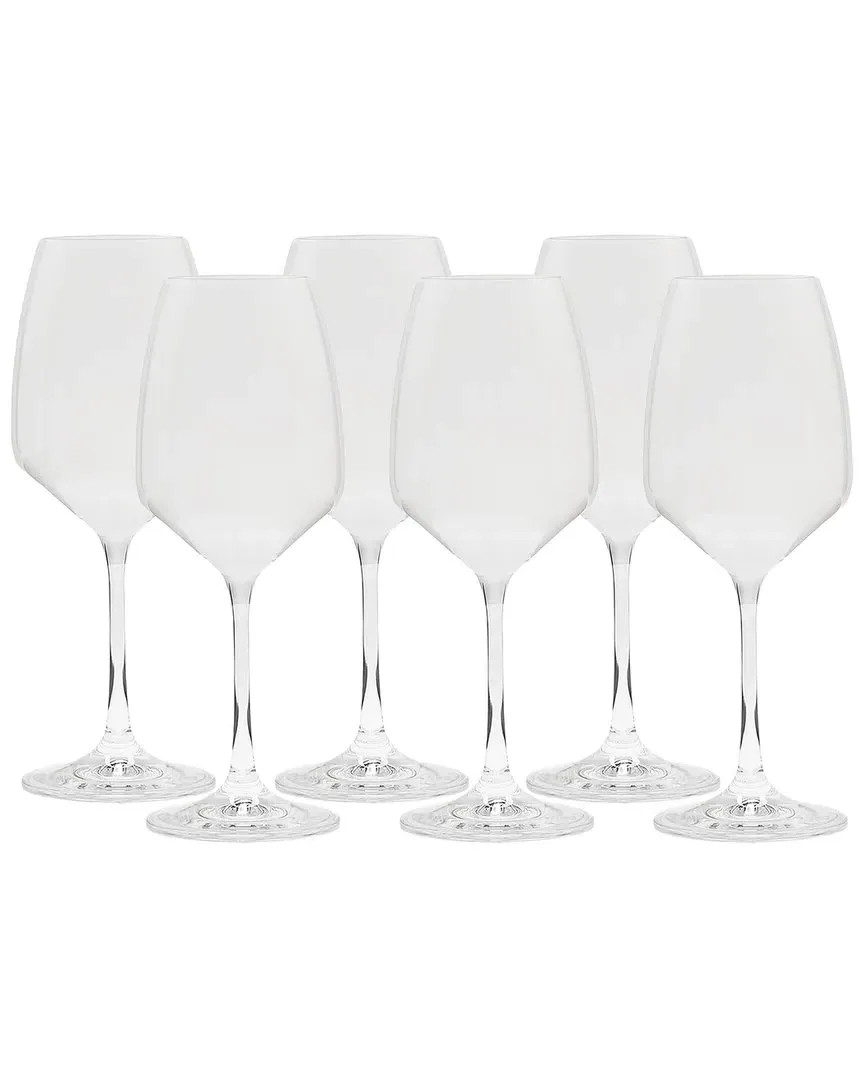Set of 6 Wine Glasses - White