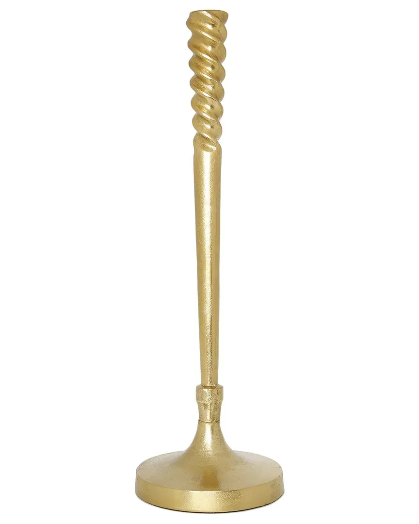 Small Spiral Geometric Candlestick - Gold, Stainless Steel image