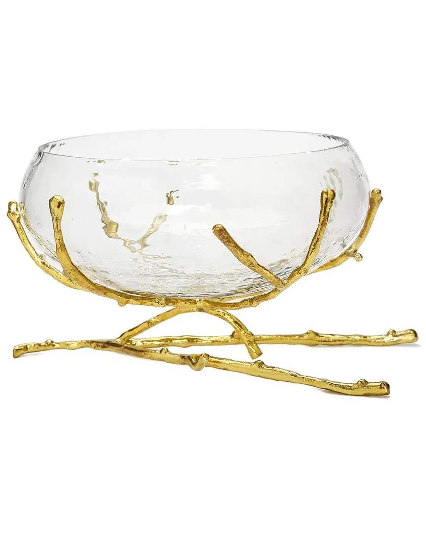 Twig Glass Bowl - Gold image