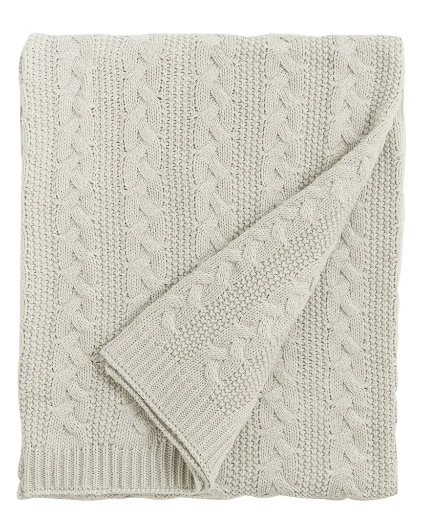 Cable Knit Throw - Ivory, Acrylic