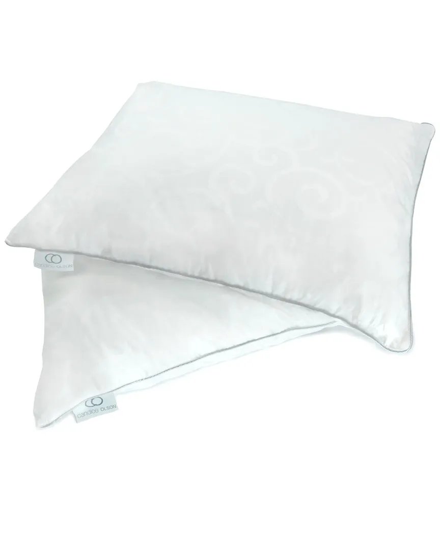 Candice Olson Set of 2 Down-Alternative Pillows - White image