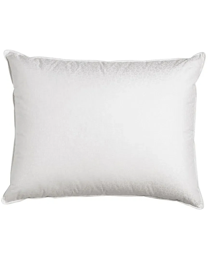 Living Leopard White Down Cotton Pillow - White image