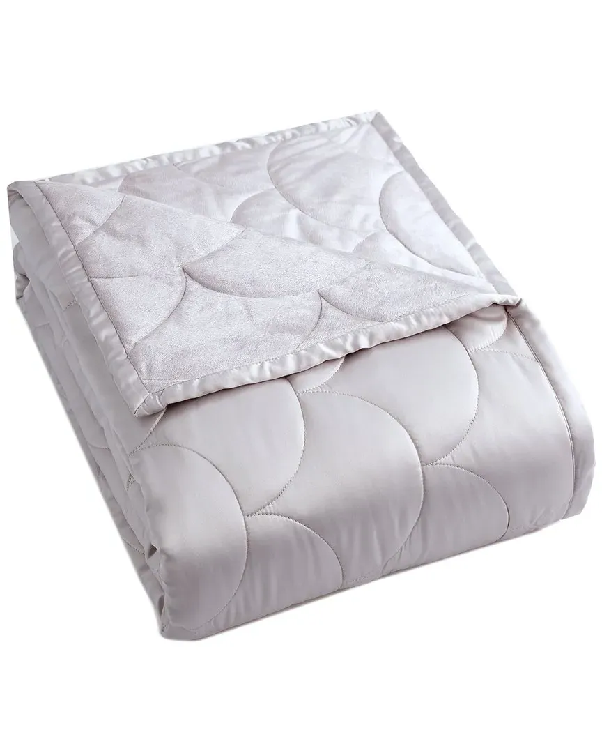 Nikki Chu Brushed Velvet Down-Alternative Blanket - Pewter image
