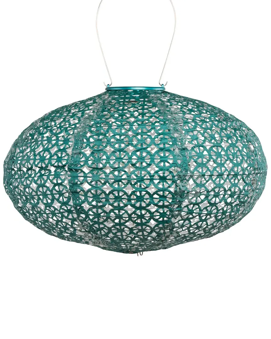 Soji Stella Oval Solar Lantern - Emerald Green