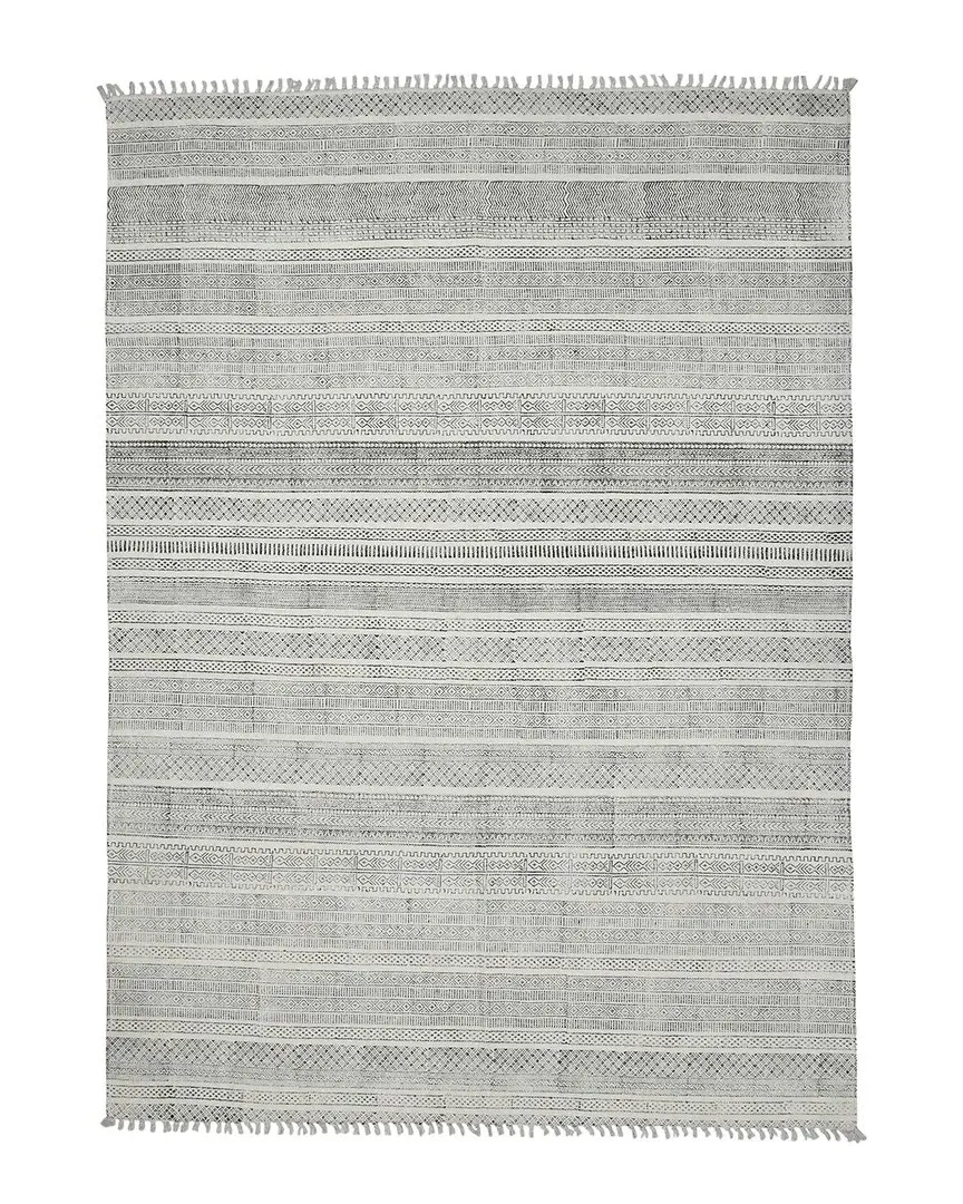 Aliya Flat-Weave Cotton Rug - Charcoal image