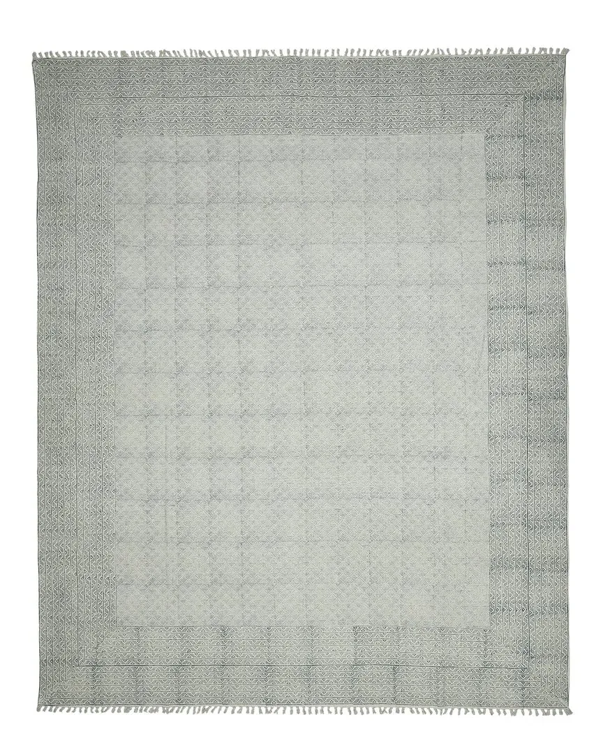 Estra Flat-Weave Cotton Rug - Blue