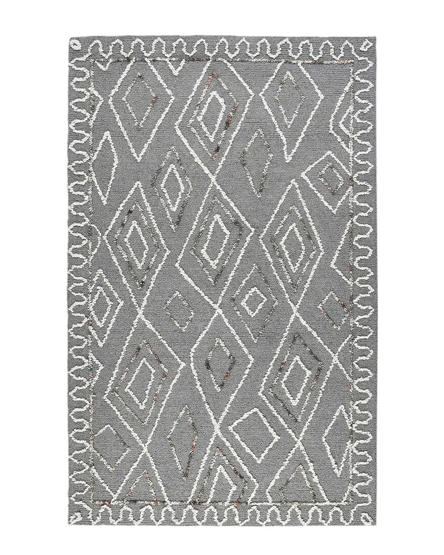 Tania Hand-Hooked Wool Rug - Dark Grey image