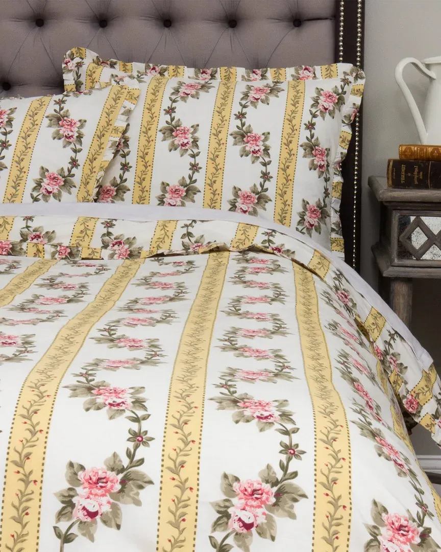 Antoinette Duvet Cover Set - Yellow, Cotton image