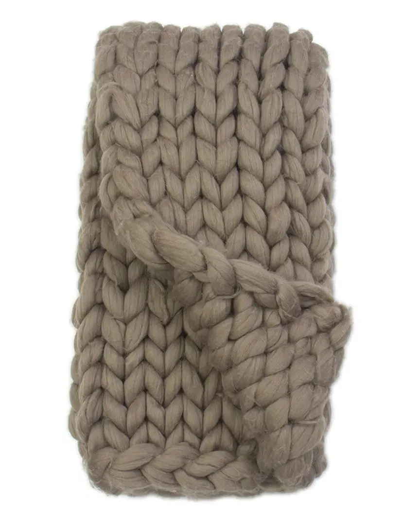 Ava Chunky Throw - Olive, Merino Wool image