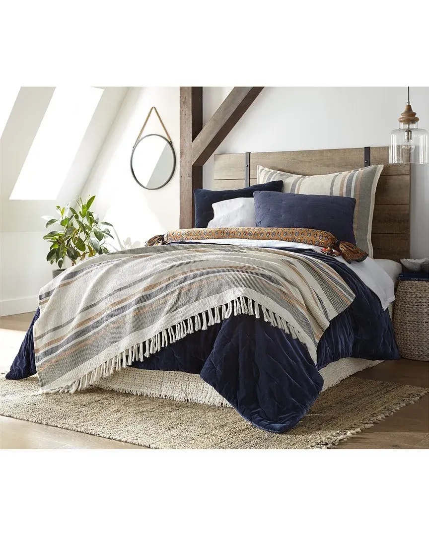 Brubeck Linen-Blend Coverlet - Multi