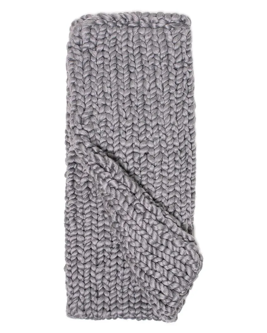 Hannah Chunky Knit Throw - Charcoal